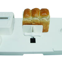 Tabla multifuncional de cocina blanca con superficie antideslizante y bordes elevados